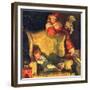 "Sleeping Through Santa's Visit,"December 1, 1928-Haddon Sundblom-Framed Giclee Print