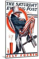 "Sleeping Uncle Sam," Saturday Evening Post Cover, July 5, 1924-Joseph Christian Leyendecker-Mounted Giclee Print