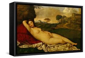 Sleeping Venus-Giorgione-Framed Stretched Canvas