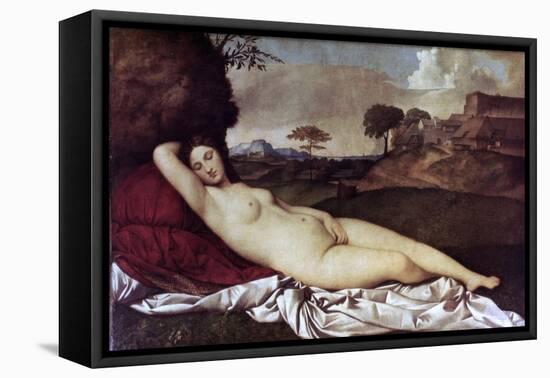 Sleeping Venus-Giorgione-Framed Stretched Canvas