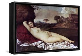 Sleeping Venus-Giorgione-Framed Stretched Canvas