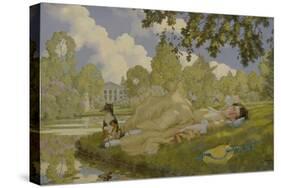 Sleeping Woman in a Park, 1922-Konstantin Andreyevich Somov-Stretched Canvas