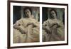 Sleeping Woman in White Dress, c.1851-55. Stereoscopic Daguerreotype-Alex Gouin-Framed Giclee Print