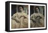 Sleeping Woman in White Dress, c.1851-55. Stereoscopic Daguerreotype-Alex Gouin-Framed Stretched Canvas