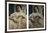 Sleeping Woman in White Dress, c.1851-55. Stereoscopic Daguerreotype-Alex Gouin-Framed Giclee Print