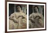 Sleeping Woman in White Dress, c.1851-55. Stereoscopic Daguerreotype-Alex Gouin-Framed Giclee Print