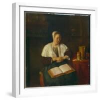 Sleeping Woman-Gabriel Metsu-Framed Giclee Print