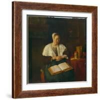 Sleeping Woman-Gabriel Metsu-Framed Giclee Print