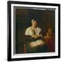 Sleeping Woman-Gabriel Metsu-Framed Giclee Print