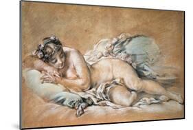 Sleeping Young Woman, 1758-François Boucher-Mounted Giclee Print