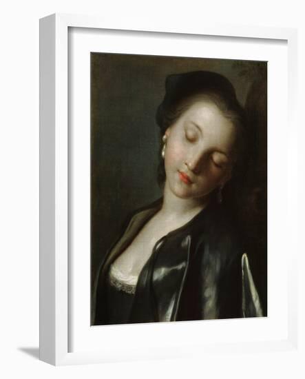 Sleeping Young Woman, Mid 18th Century-Pietro Rotari-Framed Giclee Print