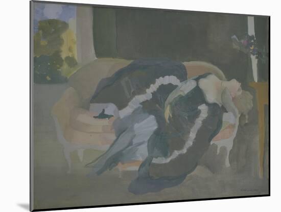 Sleeping Young Woman-Konstantin Andreyevich Somov-Mounted Giclee Print