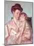 Sleepy Baby, 1910-Mary Cassatt-Mounted Giclee Print