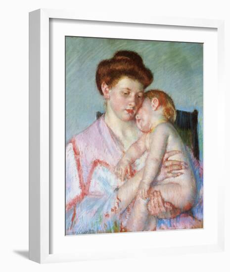 Sleepy Baby-Mary Cassatt-Framed Giclee Print