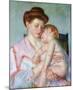 Sleepy Baby-Mary Cassatt-Mounted Giclee Print