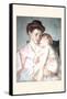 Sleepy Baby-Mary Cassatt-Framed Stretched Canvas