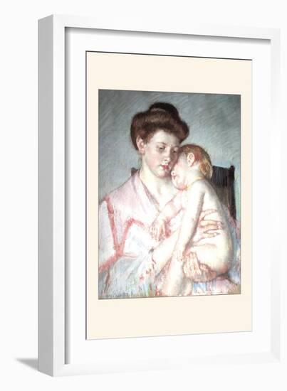 Sleepy Baby-Mary Cassatt-Framed Art Print