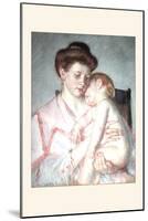 Sleepy Baby-Mary Cassatt-Mounted Art Print