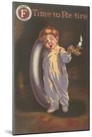 Sleepy Boy with Tire and Candle-null-Mounted Giclee Print