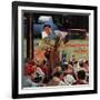 "Sleepy Inning", April 23, 1955-Earl Mayan-Framed Giclee Print