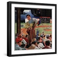 "Sleepy Inning", April 23, 1955-Earl Mayan-Framed Premium Giclee Print