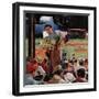 "Sleepy Inning", April 23, 1955-Earl Mayan-Framed Premium Giclee Print