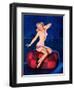 Sleepy-Time Girl Pin-Up c1940s-Gil Elvgren-Framed Art Print