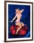 Sleepy-Time Girl Pin-Up c1940s-Gil Elvgren-Framed Art Print