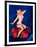 Sleepy-Time Girl Pin-Up c1940s-Gil Elvgren-Framed Art Print