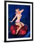 Sleepy-Time Girl Pin-Up c1940s-Gil Elvgren-Framed Art Print