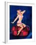 Sleepy-Time Girl Pin-Up c1940s-Gil Elvgren-Framed Art Print