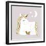 Sleepy Unicorn II-Victoria Barnes-Framed Art Print
