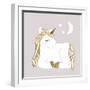 Sleepy Unicorn II-Victoria Barnes-Framed Art Print