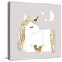 Sleepy Unicorn II-Victoria Barnes-Stretched Canvas