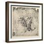 'Sleeve study for The Annunciation', 1470-1473 (1945)-Leonardo Da Vinci-Framed Giclee Print