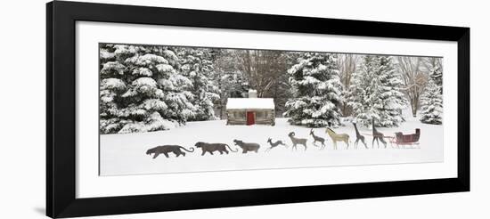 Sleigh in the Snow, Farmington Hills, Michigan ‘09-Monte Nagler-Framed Photographic Print