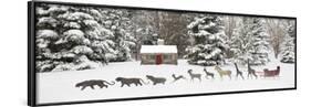 Sleigh in the Snow, Farmington Hills, Michigan ‘09-Monte Nagler-Framed Photographic Print