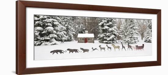 Sleigh in the Snow, Farmington Hills, Michigan ‘09-Monte Nagler-Framed Photographic Print