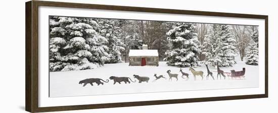 Sleigh in the Snow, Farmington Hills, Michigan ‘09-Monte Nagler-Framed Premium Photographic Print