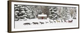 Sleigh in the Snow, Farmington Hills, Michigan ‘09-Monte Nagler-Framed Premium Photographic Print