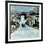 "Sleigh on Snowy Village Street,"February 1, 1931-Walter Baum-Framed Giclee Print