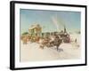 Sleigh Post, 1978 (Oil on Canvas)-Terence Cuneo-Framed Giclee Print