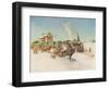 Sleigh Post, 1978 (Oil on Canvas)-Terence Cuneo-Framed Giclee Print