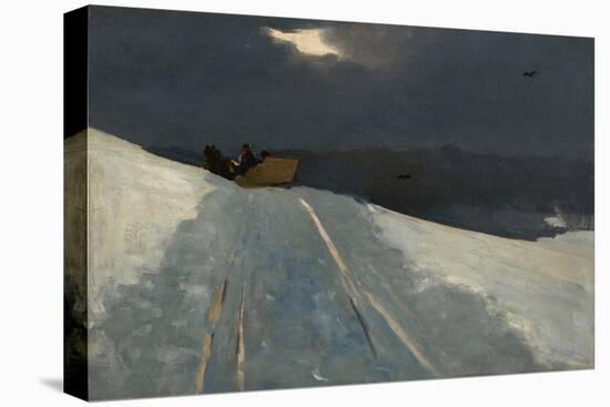 Sleigh Ride, C.1890-95 (Oil on Canvas)-Winslow Homer-Stretched Canvas