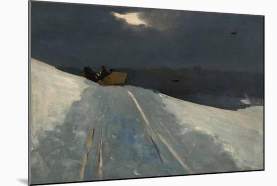 Sleigh Ride, C.1890-95 (Oil on Canvas)-Winslow Homer-Mounted Giclee Print