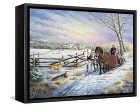 Sleigh Ride Home-Kevin Dodds-Framed Stretched Canvas