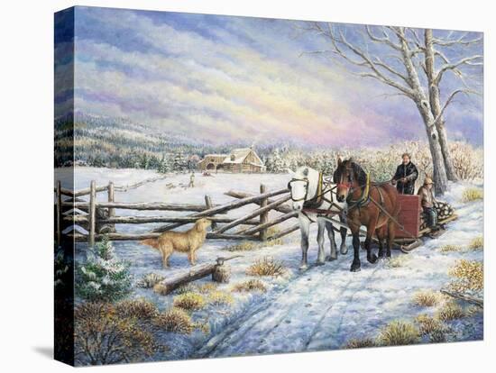 Sleigh Ride Home-Kevin Dodds-Stretched Canvas