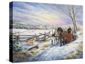 Sleigh Ride Home-Kevin Dodds-Stretched Canvas