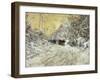 Sleigh Ride in Central Park-Childe Hassam-Framed Giclee Print