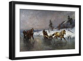 Sleigh Ride on the Ice-Thomas Fearnley-Framed Giclee Print